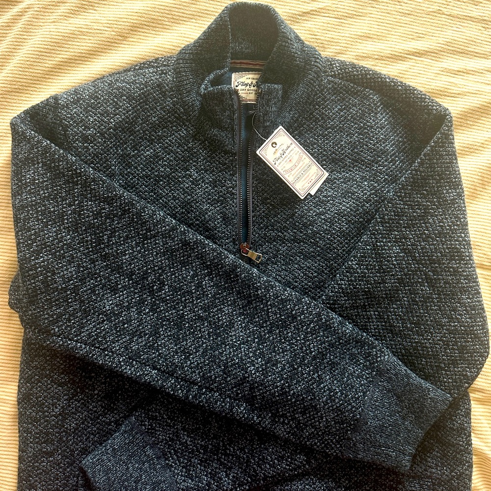 Navy Quarter Zip Sweater